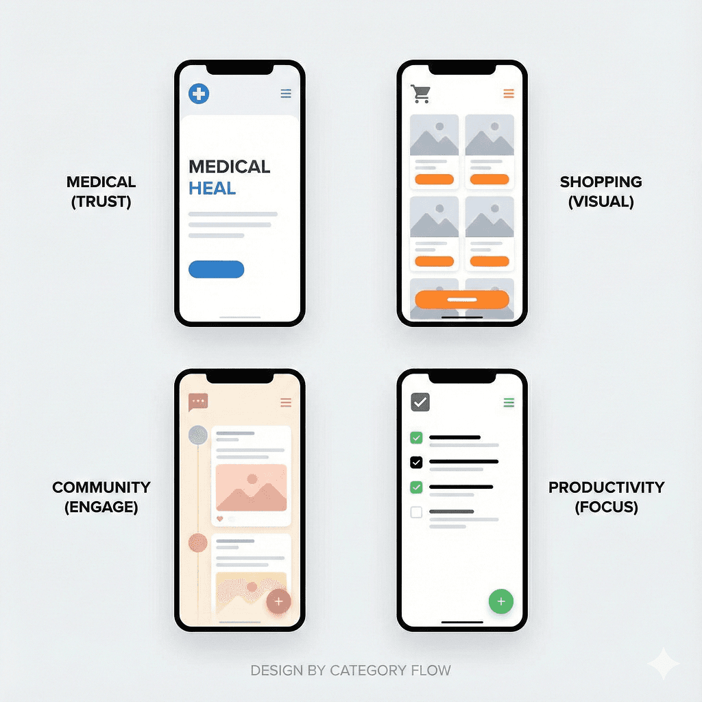Category-Based App Design Flow — Why Not All Apps Should Look the Same