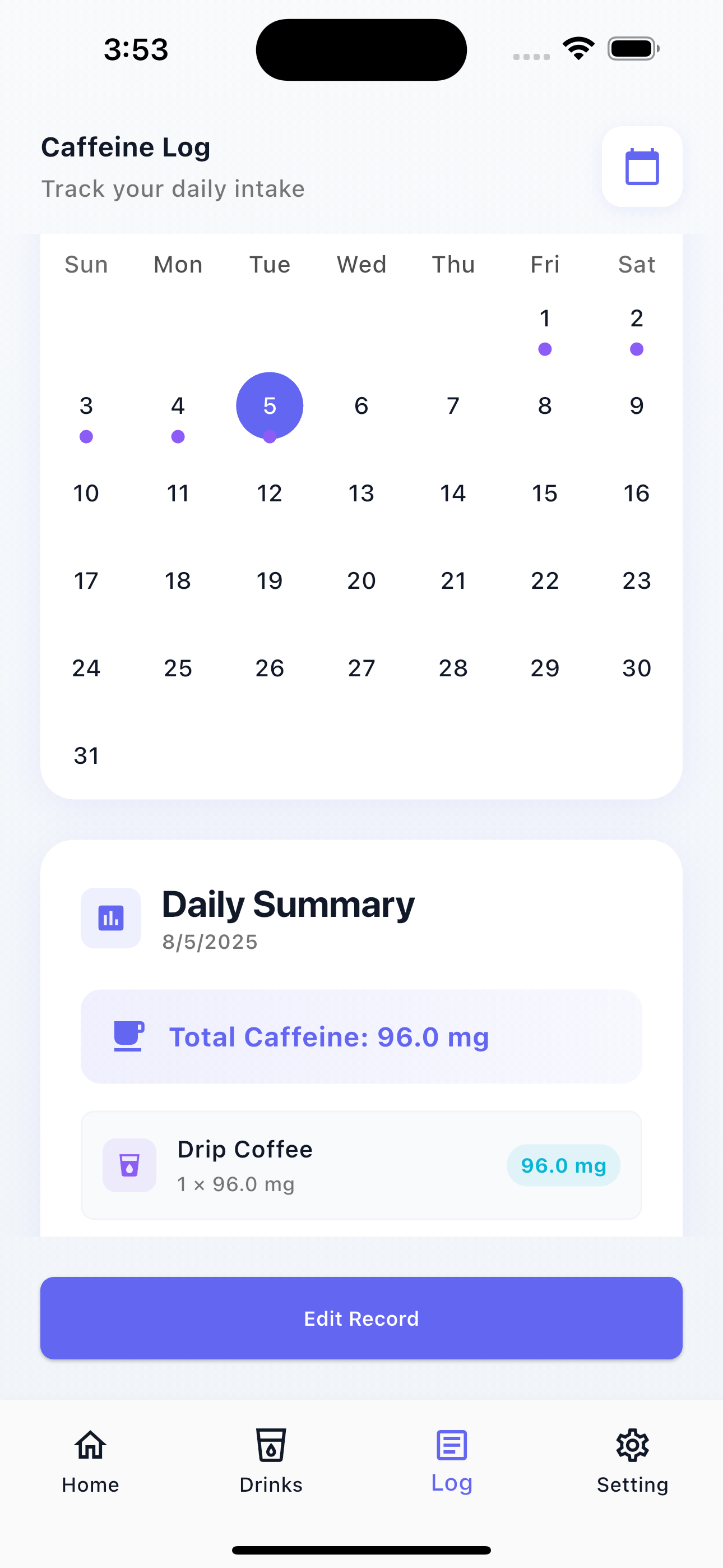 Caffelog Screenshot 3