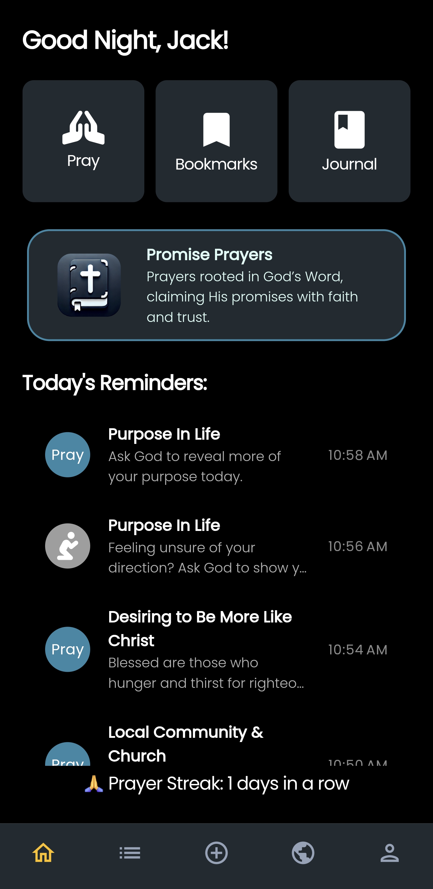 PrayerProject Screenshot 1